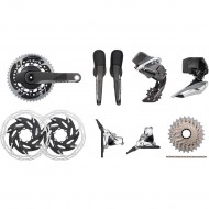 SRAM Red eTap AXS HRD FM 2x12-Speed 33-46 6-Bolt Disc Power Meter Groupset