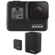 GOPRO HERO 7 BLACK ACTION CAMERA SD CARD AND BATTERY CHARGER BUNDLE